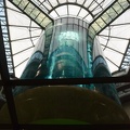25 meter high aquarium with an elevator inside
